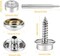 150 PCS Canvas Snap Kit Tool, Metal Screws Snaps Marine Grade 3/8" Socket Stainless Steel Boat Canvas Snaps with 2 PCS Setting Tool for Boat Cover Furniture (150 PCS)